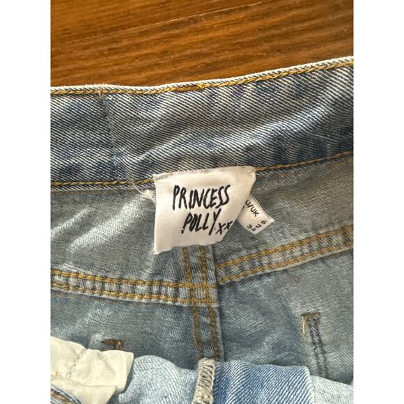 Princess Polly Karlina High Rise Straight Leg Jeans in Light Wash, sz 2 - Picture 6 of 10